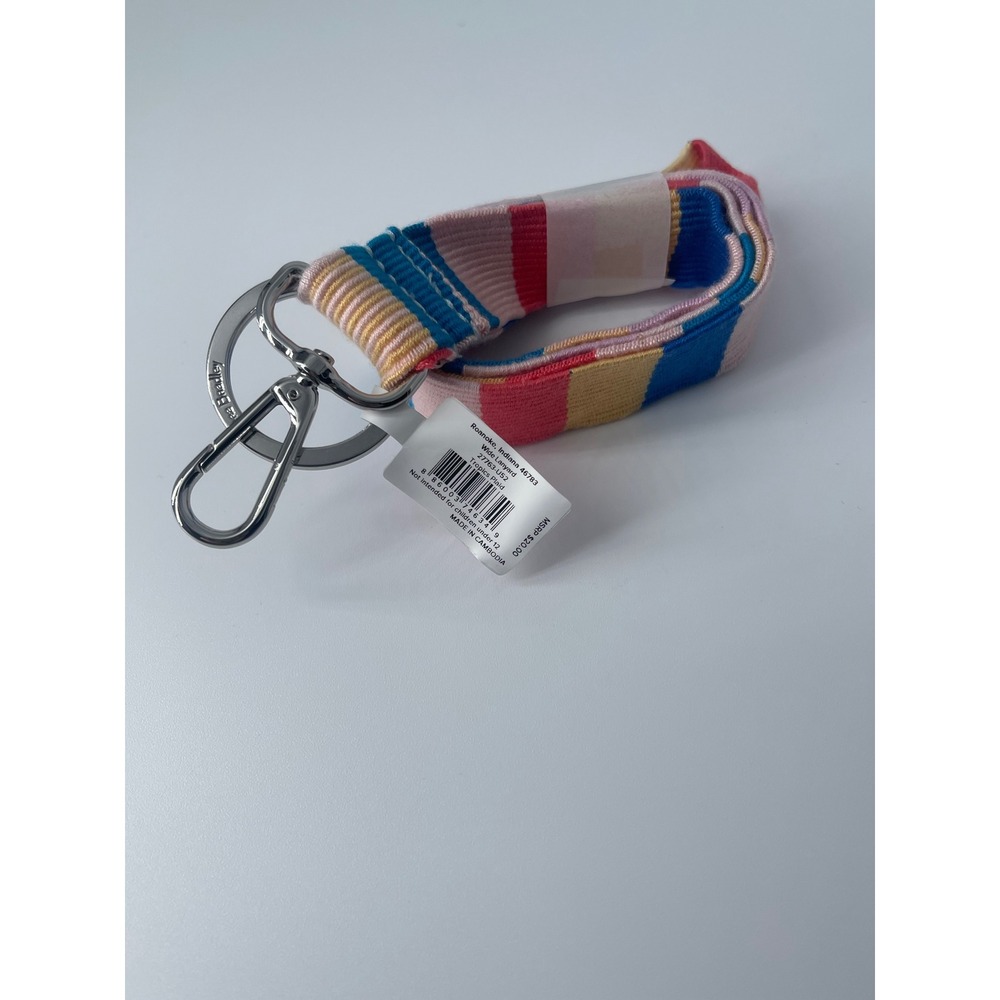 Vera Bradley Wide Lanyard NWT  Tropics Plaid ID Badge Holder Keychain